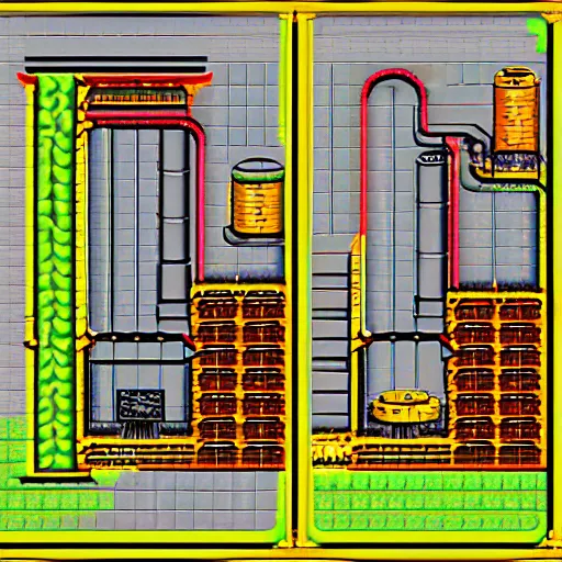 Image similar to sloss furnaces, as a gameboy color game,