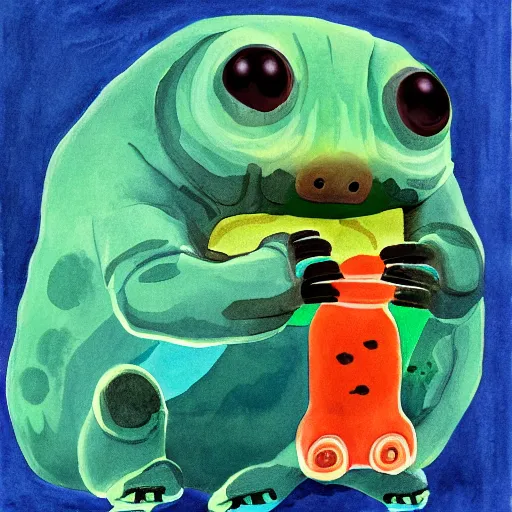 Image similar to The Very Hungry Tardigrade by Eric Carle