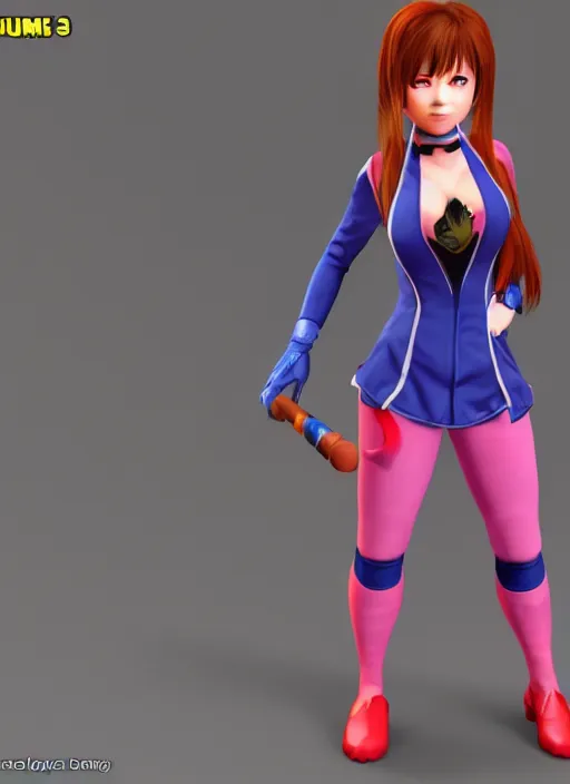 Image similar to Kasumi from the game Dead or Alive in the style of Disney Pixar 3D