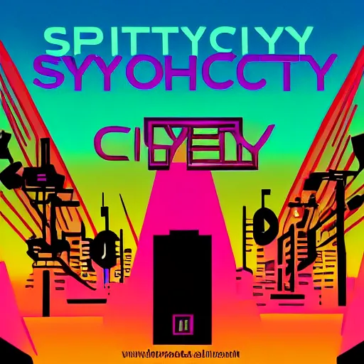 Prompt: synthpop city