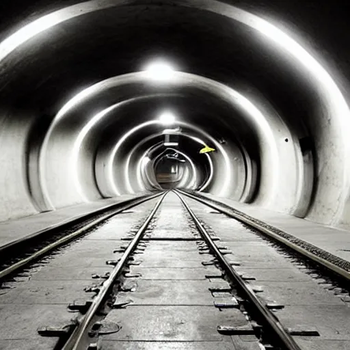 Image similar to a minimalist subway tunnel, james turrel,