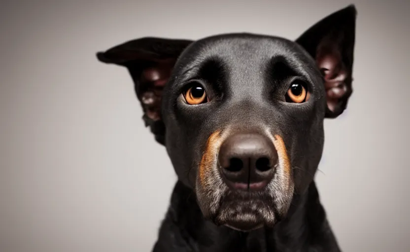 Prompt: studio photography of a funny dog, detailed face, 8 k