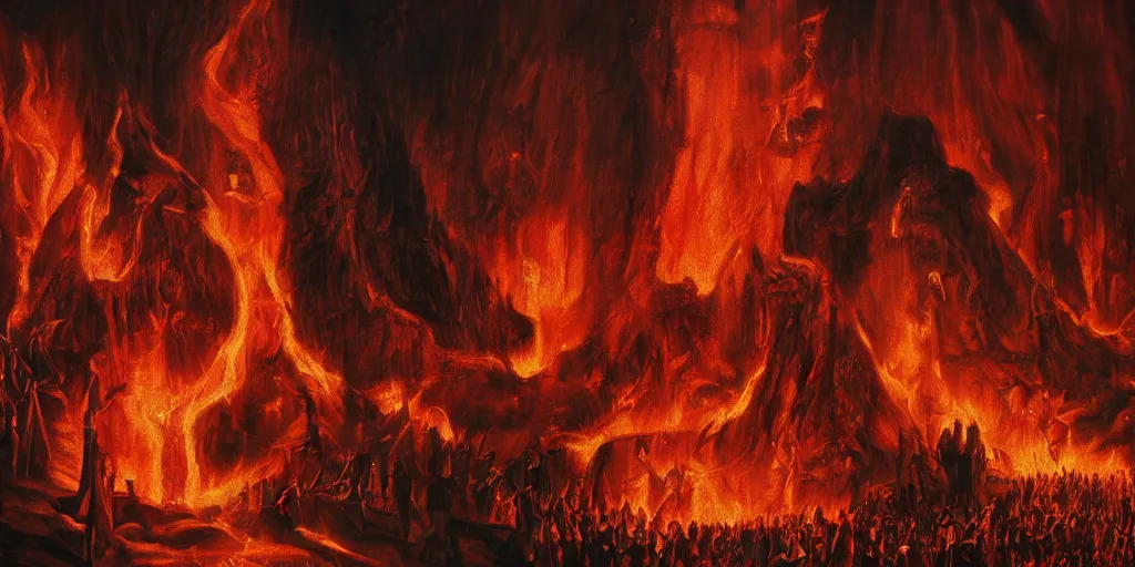 Prompt: dante's inferno painting, with biden trump obama united states of america, dark beauty, rotten gold, perfect faces, extremely detailed, cinema 4 d, unreal engine.