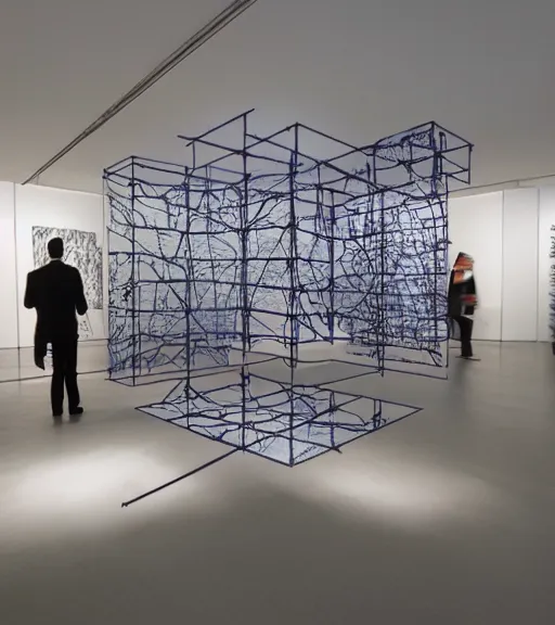 Image similar to x - ray architecture installation, art exhibition, biennale, museum, virtual