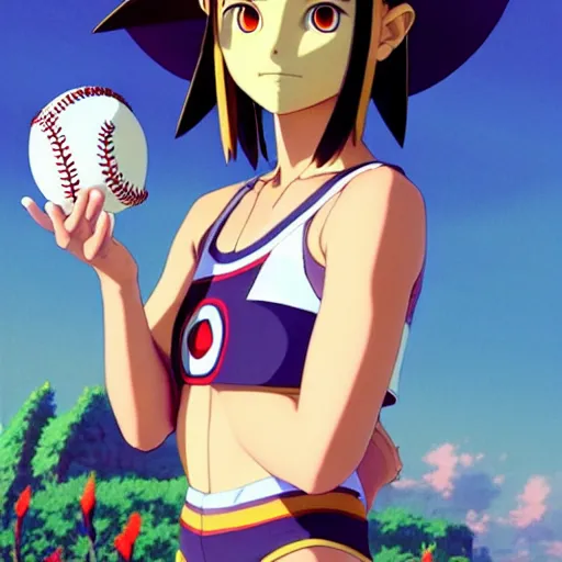 Image similar to beautiful boyish natalie portman gravure model in majora's mask, wearing wooden mask and baseball cap and leotard, street wear with subtle mayan patterns, aztec bathing suit, gapmoe yandere grimdark, trending on pixiv fanbox, painted by greg rutkowski makoto shinkai takashi takeuchi studio ghibli, akihiko yoshida