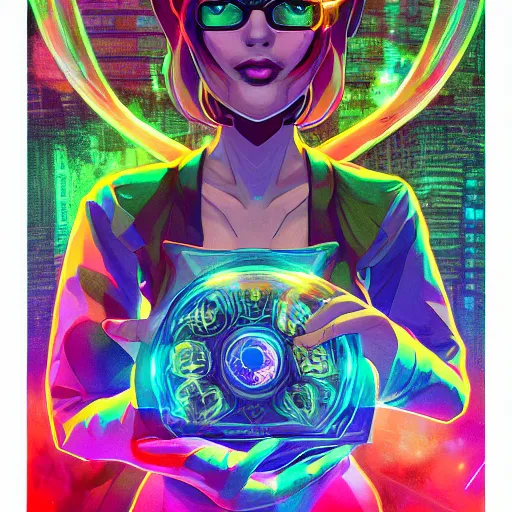 Image similar to skill magic geek inside matrix deepdream radiating a glowing aura stuff loot legends stylized digital illustration video game icon artstation lois van baarle, ilya kuvshinov, rossdraws,