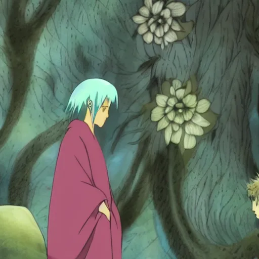 Image similar to jinko showing a new mushi, mushishi