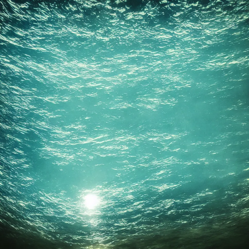 Image similar to looking up at the surface of the sea from underneath