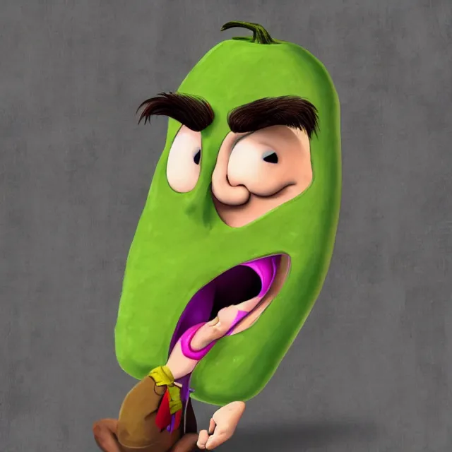 Image similar to jim carrey in a eggplant costume, trending on artstation