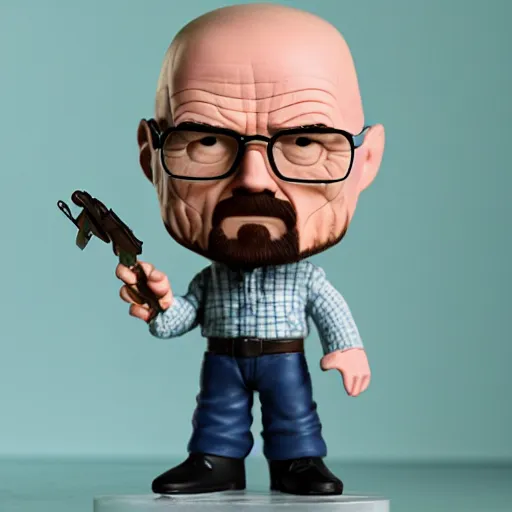 Image similar to Walter White funko pop, peoduct photo, studio lighting