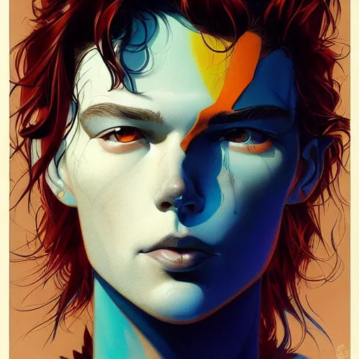 Image similar to iconic young animator portrait by gaston bussierre and charles vess and james jean and erik jones and rhads, inspired by ghost in the shell, beautiful fine face features, intricate high details, sharp, ultradetailed