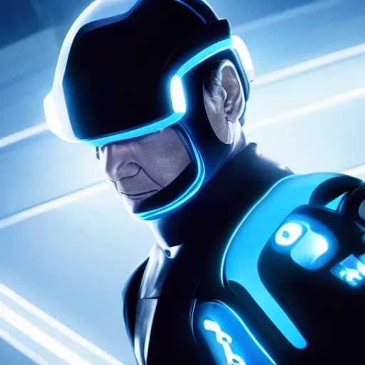 Image similar to film still of harrison ford in tron legacy ( 2 0 1 0 )