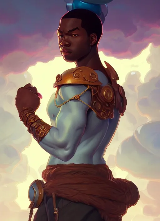 Prompt: portrait of finn from adventure time, d & d, muscular, fantasy, intricate, elegant, highly detailed, digital painting, artstation, concept art, smooth, sharp focus, illustration, art by artgerm and greg rutkowski and alphonse mucha