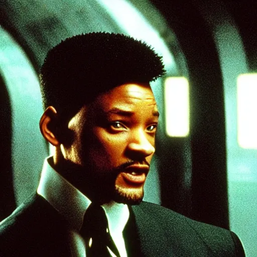 Image similar to Will Smith as Neo in the Movie The Matrix