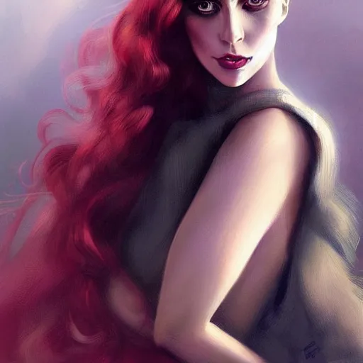 Image similar to a portrait of lady gaga by charlie bowater and anna dittmann and gil elvgren.