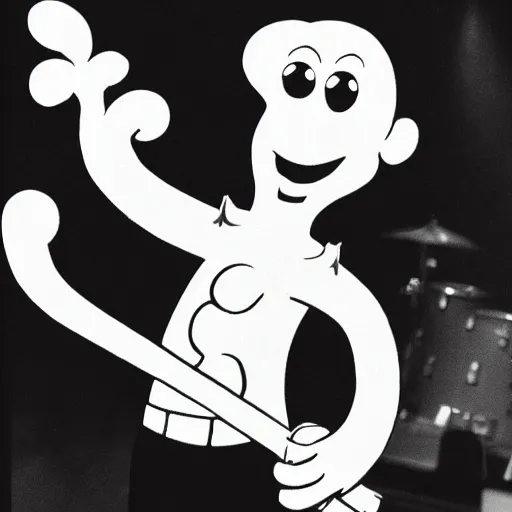 Image similar to photo of squidward from inside a 1 9 3 0's jazz ensemble