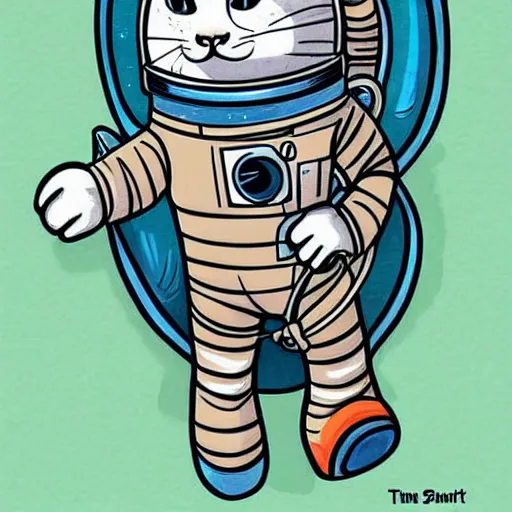 Prompt: cat astronaut in spacesuit, by Tim Shumate