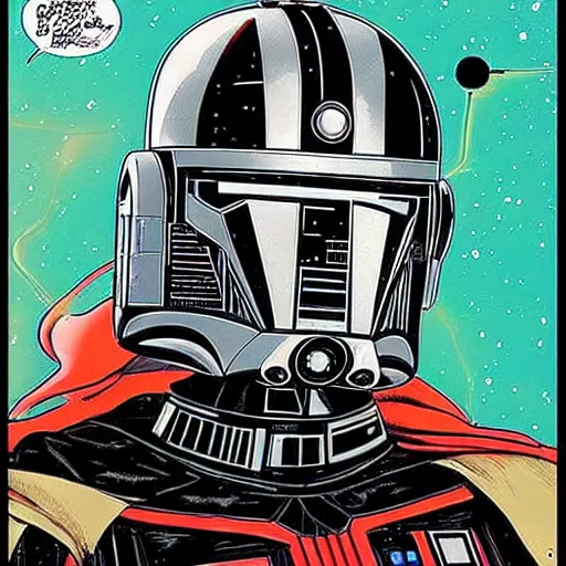 Prompt: a portrait of Star Wars droid, by MARVEL comics and Sandra Chevrier