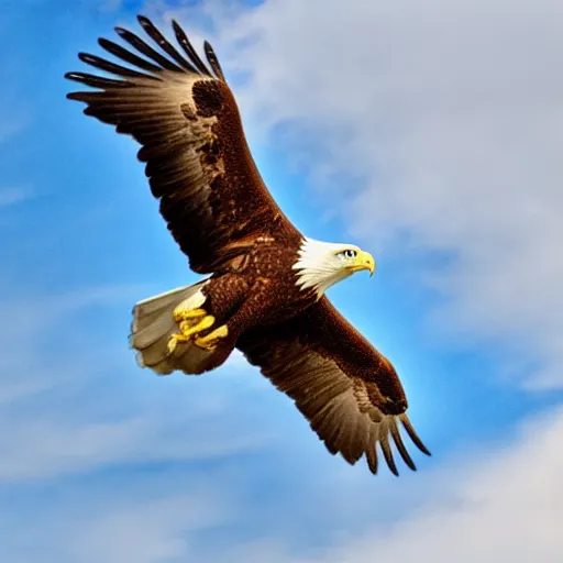 Image similar to “Eagle flying over Normandy American Cemetery and Memorial, cinematic, 4k, award winning”