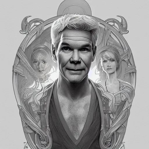 Prompt: amazing lifelike award winning pencil illustration of philip schofield trending on art station artgerm Greg rutkowski alphonse mucha cinematic