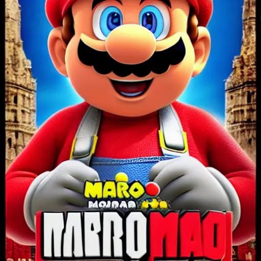 Prompt: Mario movie poster