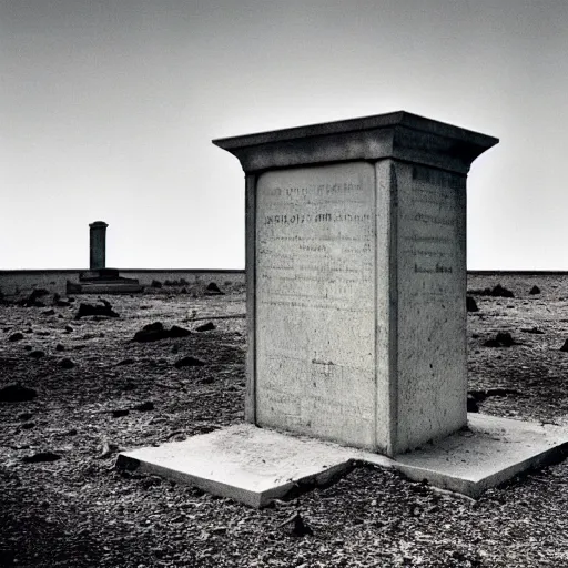 Prompt: a portrait of futuristic deserted grave, by annie leibovitz, shallow depth of field, cinematic lighting, colorful dystopian futurism