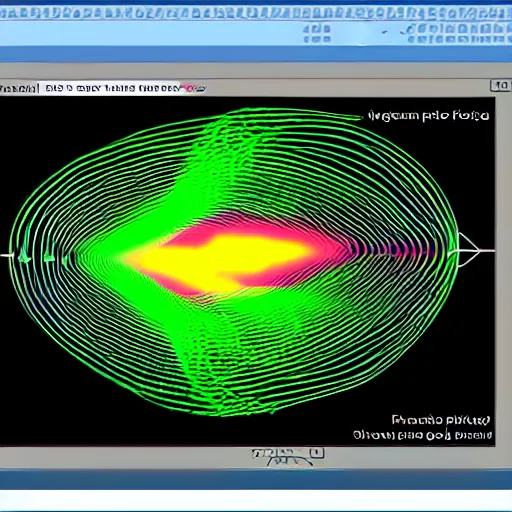 Prompt: audio waveform visualization using quark-gluon plasma