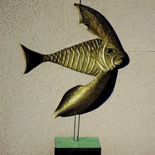 Image similar to fish, but it is a statue