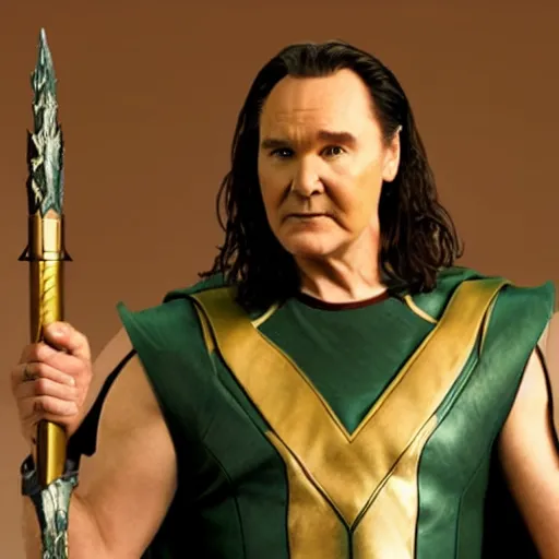 Image similar to norm macdonald as Loki in Thor