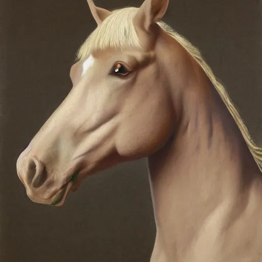 Image similar to a horse-person by Raphael, Hopper, and Rene Magritte. detailed, romantic, enchanting, trending on artstation.