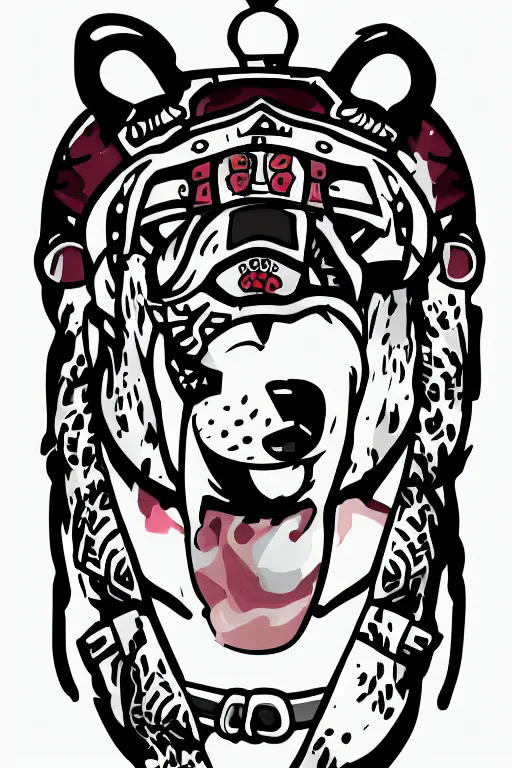 Image similar to Portrait of a polar bear as a samurai, knight, medieval, sticker, colorful, illustration, highly detailed, simple, smooth and clean vector curves, no jagged lines, vector art, smooth