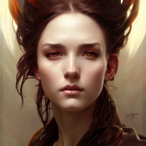 Prompt: portrait painting art by artgerm and greg rutkowski and charlie bowater and magali villeneuve and alphonse mucha