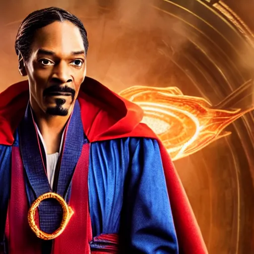 Image similar to snoop dogg as doctor strange, marvel cinematic universe, mcu, 8 k, unedited, in - frame,