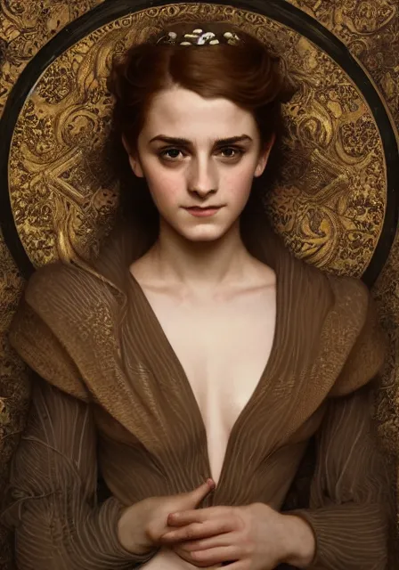 Image similar to sansa emma watson in ballroom, intricate, elegant, highly detailed, digital painting, artstation, concept art, smooth, sharp focus, illustration, art by artgerm and greg rutkowski and alphonse mucha and william - adolphe bouguereau