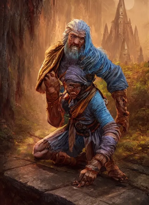 Image similar to poor dirty ugly beggar, ultra detailed fantasy, dndbeyond, bright, colourful, realistic, dnd character portrait, full body, pathfinder, pinterest, art by ralph horsley, dnd, rpg, lotr game design fanart by concept art, behance hd, artstation, deviantart, hdr render in unreal engine 5