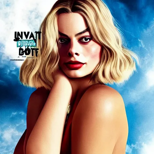 Image similar to margot robbie gta cover art