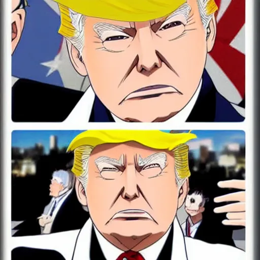 Prompt: donald trump as an anime character