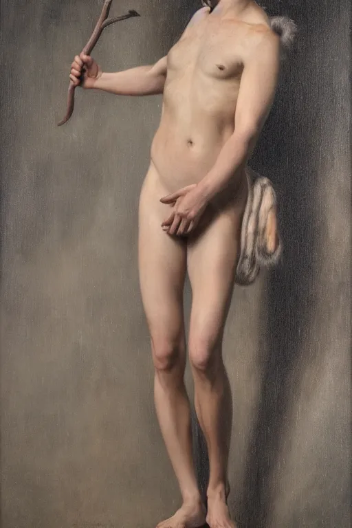 Prompt: Frank Dillane as a satyr, full body, oil on canvas, intricate, portrait, 8k highly professionally detailed, HDR, CGsociety