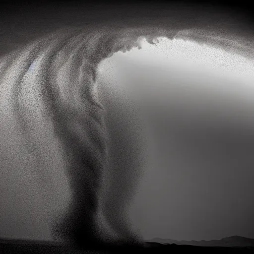 Image similar to a tornado in a desert, award winning photograph.