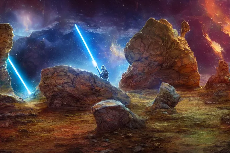 Image similar to joyous birth of the sceptre reality space terrain star wars, terese nielsen, steve argyle, intricate, cinematic, dramatic lighting, 8 k resolution,