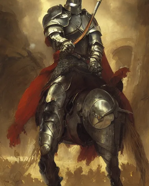 Prompt: a strong and handsome knight, oil painting, by Edgar Maxence and Ross Tran and Michael Whelan and greg rutkowski