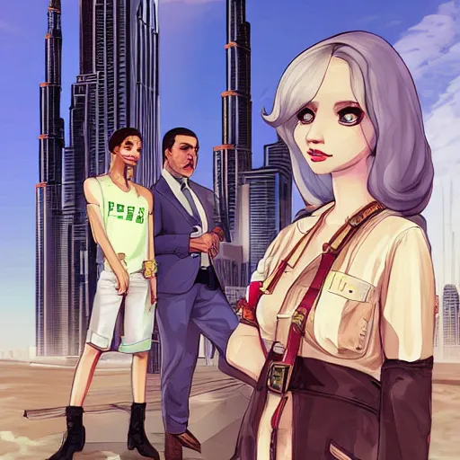 Image similar to gta : dubai, by hidari