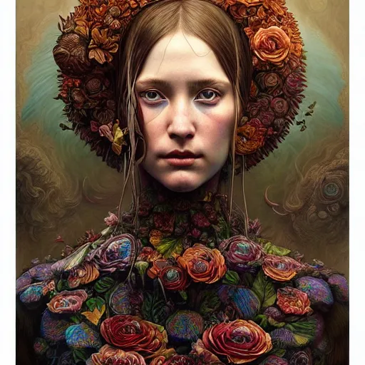 Image similar to hyper detailed masterpiece, floral pattern, jean giraud, digital art painting, matte painting, beautiful, psychedelic, artgerm, donato giancola, tom bagshaw