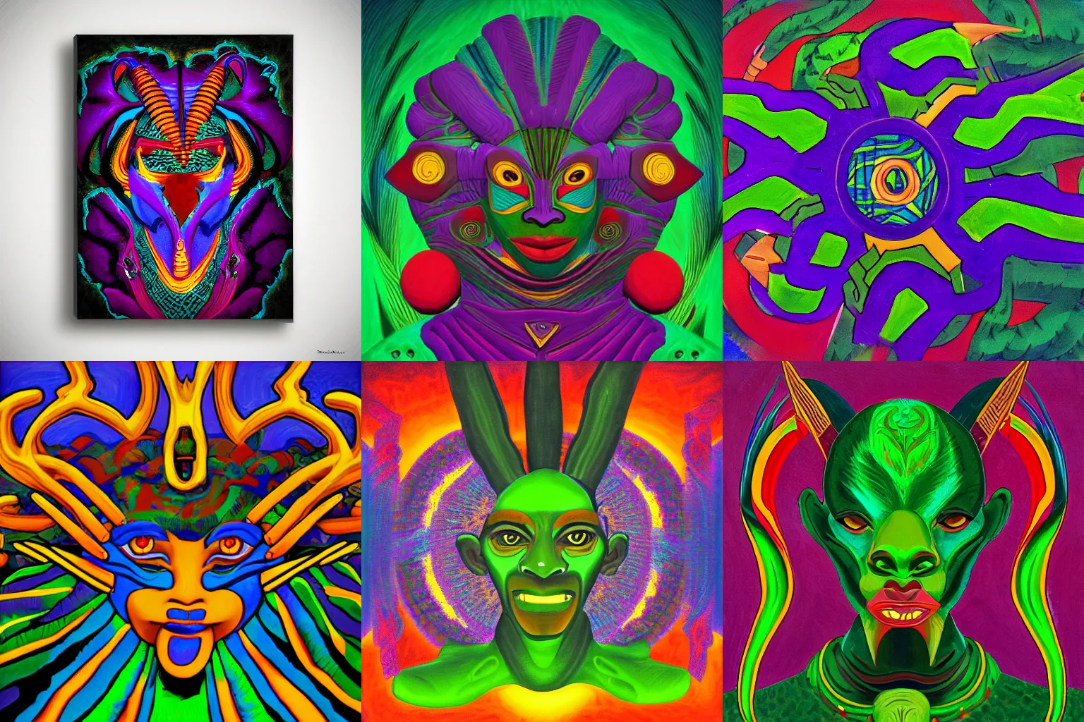 Prompt: Mal'Damba in the style of a dmt painting, art,