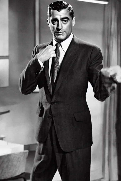 Image similar to cary grant as tony stark. superhero movie set in the 1 9 5 0's