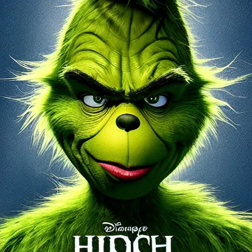 Image similar to The Grinch breaking out of prison, movie poster, violent, highly detailed, portrait, 8k, smooth, gritty, action movie, rated R, sharp