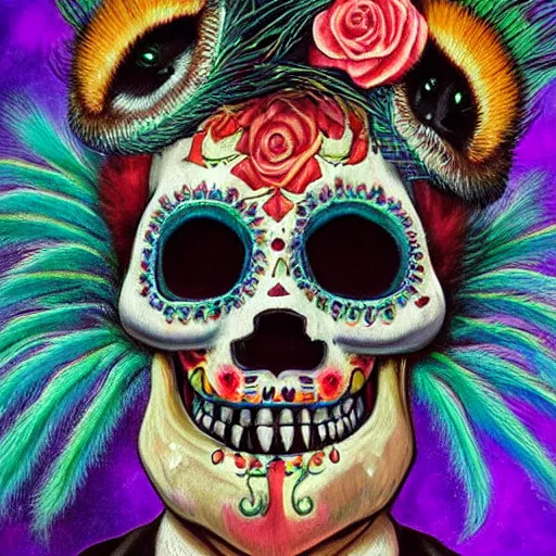 Copy of Sugar Skull Face paint girl, Day of the Dead (Día de los Muert –  velvetify