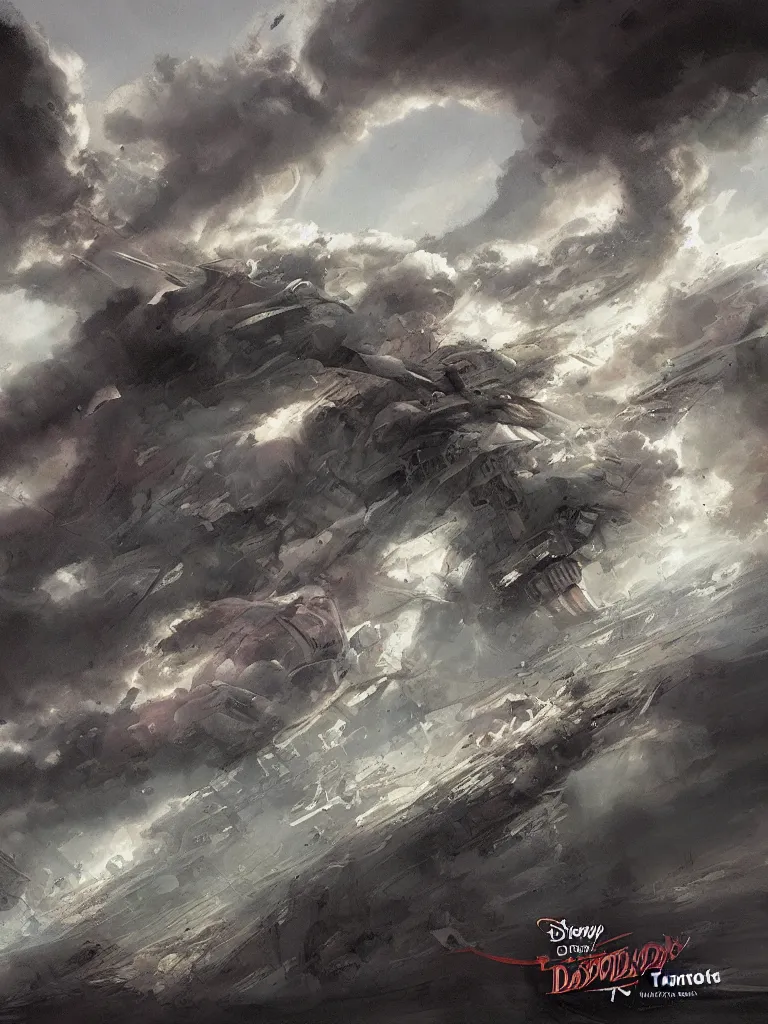 Image similar to tornado by disney concept artists, blunt borders, rule of thirds