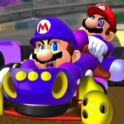 Image similar to Thanos in Mario Kart Wii