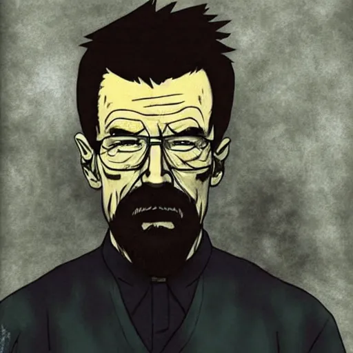 Image similar to walter white as gendo ikari, art